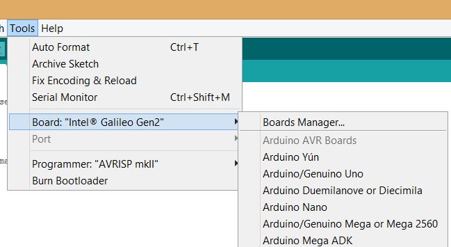 Select Boards Manager